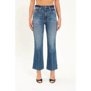 NEW DAZE soho high rise ankle flare denim jeams in rush hour